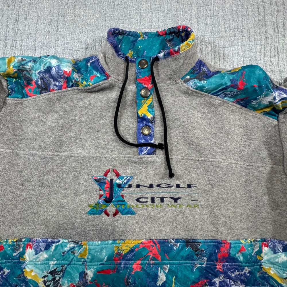 Vintage Fili‎ Campagnolo Sport L Henley Hoodie Jungle City Outdoor Wear Cycling